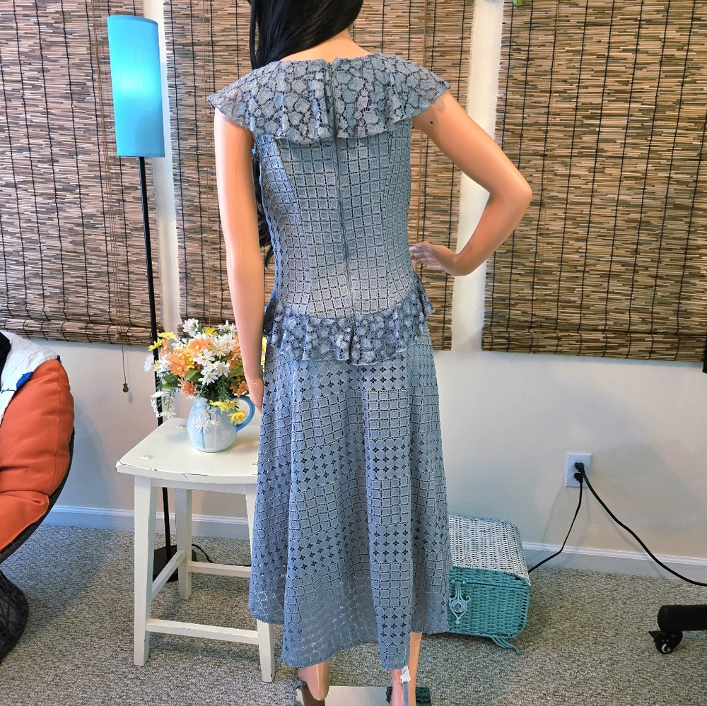Anthropologie Sleeveless Lace Ruffle Dress - Picture 7 of 16